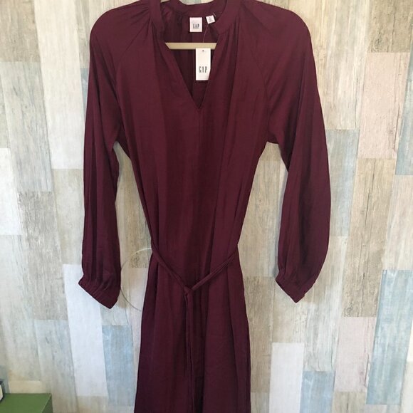 Gap Zen Peasant Midi Dress - NWT's - Picture 1 of 12